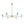 Chandelierias - Ornate Glam 12 - Light Blue Mixed Frosted Glass Sphere Chandelier - Chandeliers - Brass - 