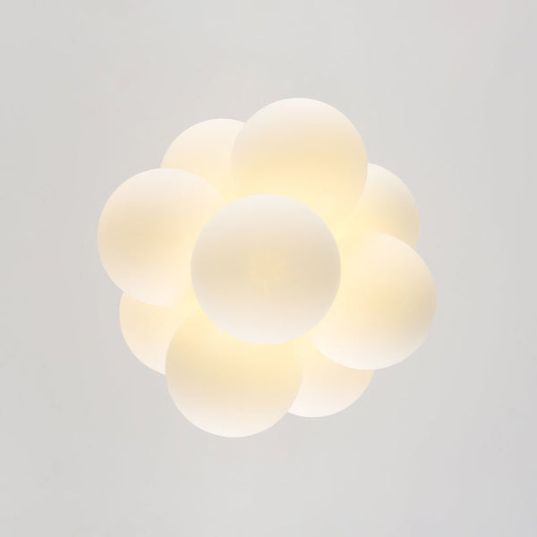 Chandelierias - Ornate Glam 13 - Light Frosted Glass White Grape Chandelier - Chandeliers - Brass - 