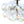 Chandelierias - Ornate Glam 6 - Light Rainbow Glass Semi - flush Mount Bubble Chandelier - Flush Mount - Black - 