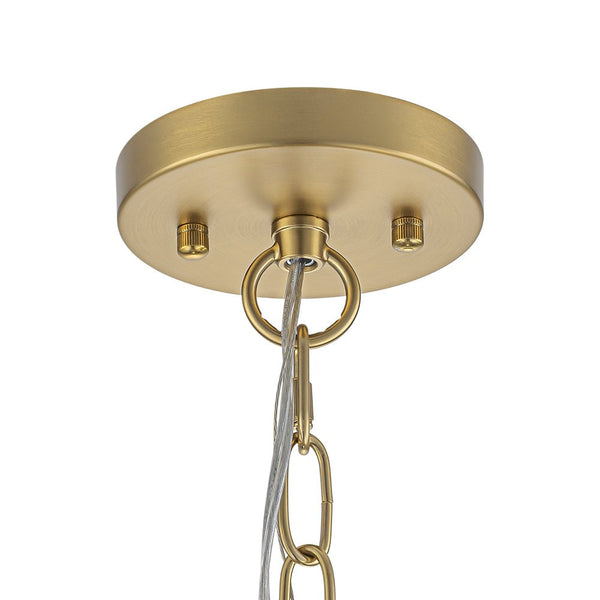 Chandelierias - Ribbed Glass 1 - Light Brass Frame Single Pendant - Pendants - Brass - 