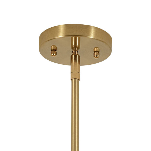 Chandelierias - Ribbed Glass Glam 5 - Light Linear Pendant Chandelier - Chandeliers - Brass - 