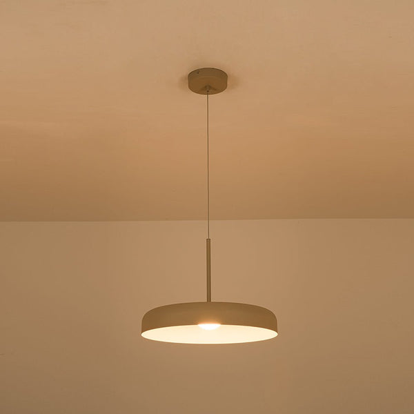 Chandelierias - Scandinavia 1 - Light Dimmable LED Flat Drum Pendant - Pendants - Sandy - 