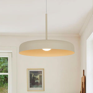 Chandelierias - Scandinavia 1 - Light Dimmable LED Flat Drum Pendant - Pendants - Sandy - 