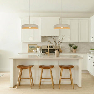Chandelierias - Scandinavia 1 - Light Dimmable LED Flat Drum Pendant - Pendants - Sandy - 