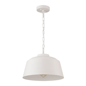 Chandelierias - Scandinavia 1 - Light Matte White Hanging Metal Pendant - pendant - Dome - 