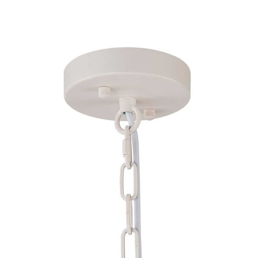 Chandelierias - Scandinavia 1 - Light Matte White Hanging Metal Pendant - pendant - Dome - 