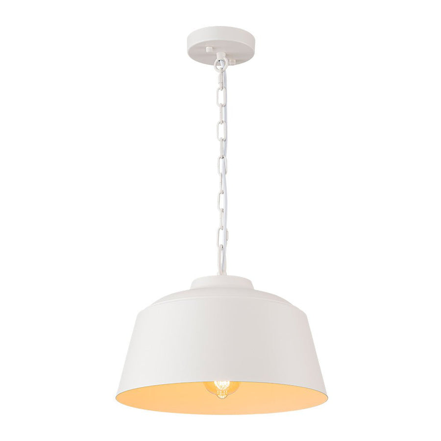 Chandelierias - Scandinavia 1 - Light Matte White Hanging Metal Pendant - pendant - Teardrop - 