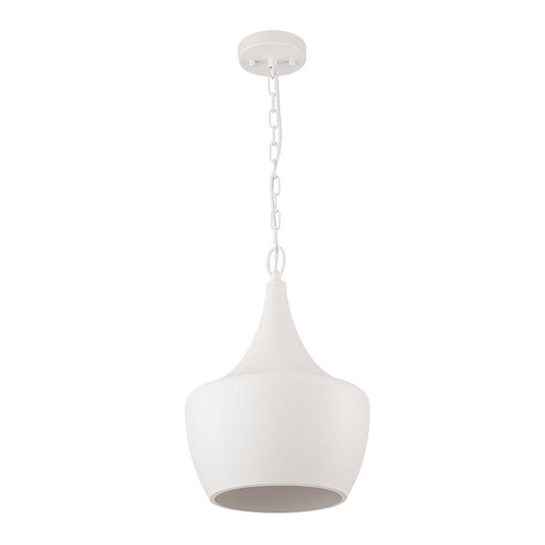 Chandelierias - Scandinavia 1 - Light Matte White Hanging Metal Pendant - pendant - Teardrop - 