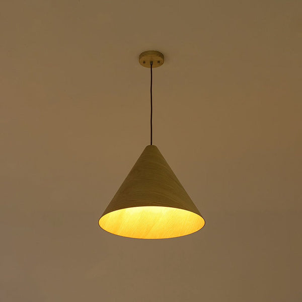 Chandelierias - Scandinavian 1 - Light Cone Wood Single Pendant - Chandeliers - Chocolate - 