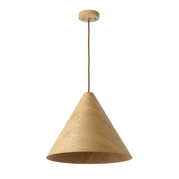 Chandelierias - Scandinavian 1 - Light Cone Wood Single Pendant - Chandeliers - Chocolate - 