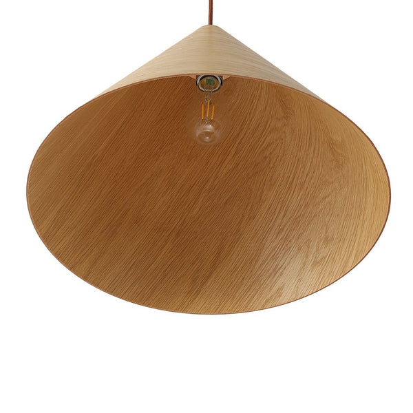 Chandelierias - Scandinavian 1 - Light Cone Wood Single Pendant - Chandeliers - Chocolate - 
