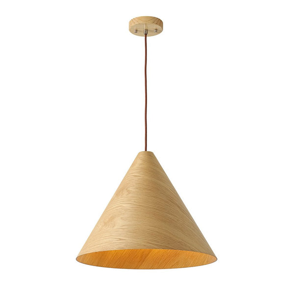 Chandelierias - Scandinavian 1 - Light Cone Wood Single Pendant - Chandeliers - Chocolate - 