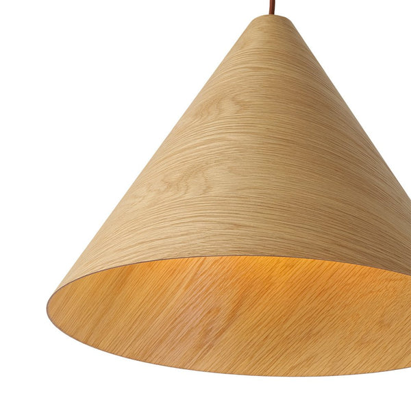Chandelierias - Scandinavian 1 - Light Cone Wood Single Pendant - Chandeliers - Chocolate - 