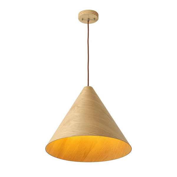 Chandelierias - Scandinavian 1 - Light Cone Wood Single Pendant - Chandeliers - Chocolate - 