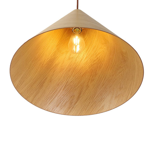Chandelierias - Scandinavian 1 - Light Cone Wood Single Pendant - Chandeliers - Chocolate - 