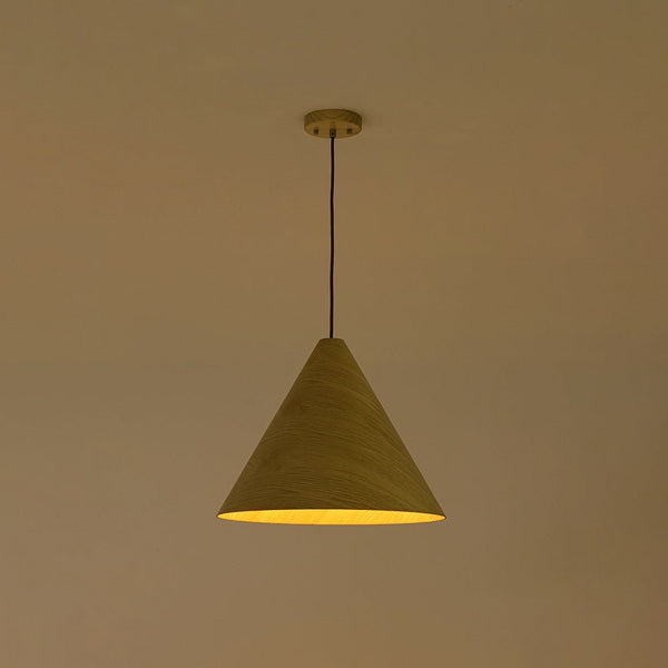 Chandelierias - Scandinavian 1 - Light Cone Wood Single Pendant - Chandeliers - Chocolate - 
