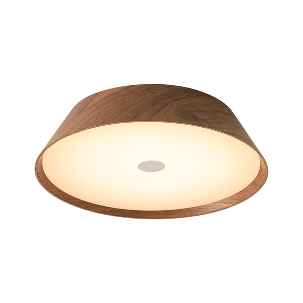 Chandelierias - Scandinavian Conical Cake - Shaped Wood Dimmable LED Flush Mount - Flush Mount - Dark Walnut - 