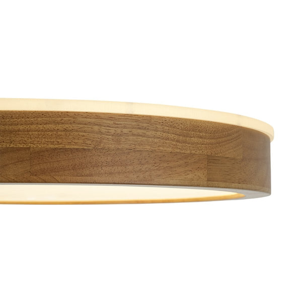 Chandelierias-Scandinavian Round Wood Dimmable LED Flush Mount-Flush Mount-Walnut-19.7 in (Back-order)