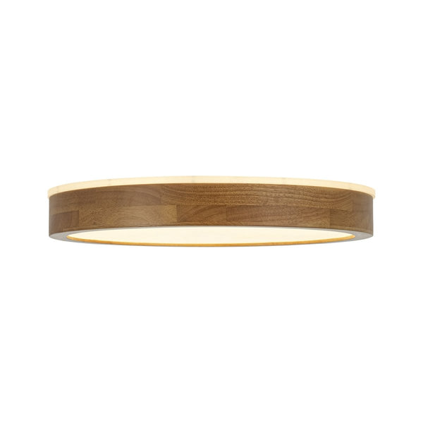 Chandelierias-Scandinavian Round Wood Dimmable LED Flush Mount-Flush Mount-Walnut-19.7 in (Back-order)