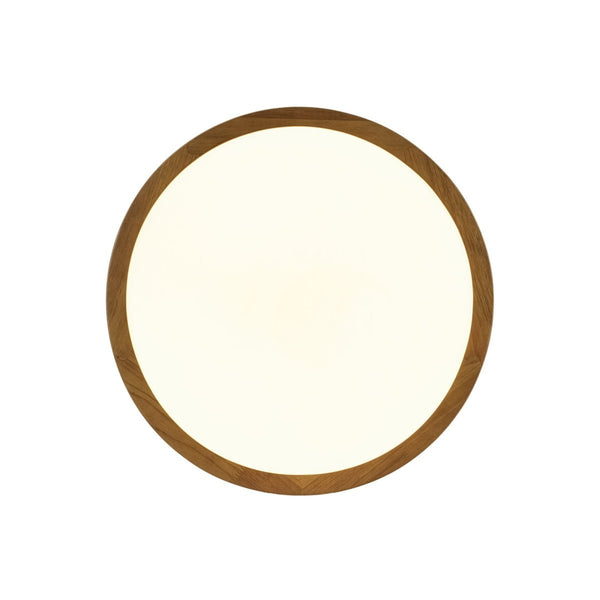 Chandelierias-Scandinavian Round Wood Dimmable LED Flush Mount-Flush Mount-Walnut-19.7 in (Back-order)
