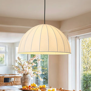 Chandelierias - Scandinavian Single - Light Silk Domed Pendant - Pendants - 19.7 in - 