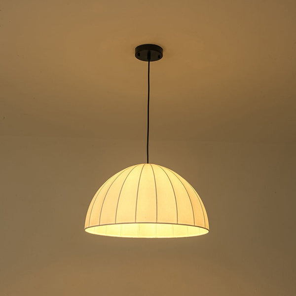 Chandelierias - Scandinavian Single - Light Silk Domed Pendant - Pendants - 19.7 in - 