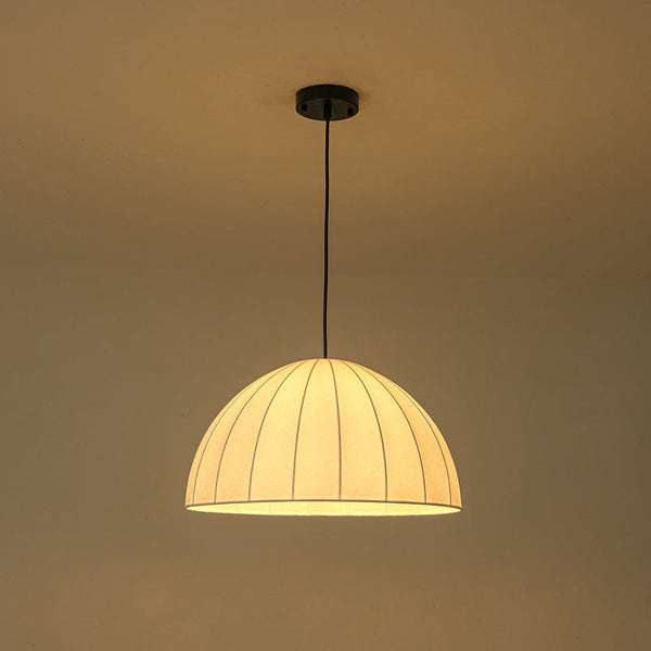 Chandelierias - Scandinavian Single - Light Silk Domed Pendant - Pendants - 19.7 in - 
