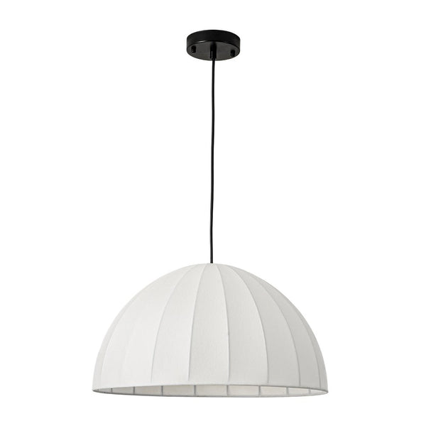 Chandelierias - Scandinavian Single - Light Silk Domed Pendant - Pendants - 19.7 in - 