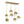 Chandelierias-Sculptural 7-Light Multi-globe Ombre Mirror Glass Linear Chandelier-Chandeliers-Gold-