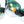 Chandelierias-Sculptural 8-Light Staggered Gradient Glass Island Chandelier-Chandeliers-Black-Green Gradient