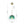 Chandelierias-Sculptural Gradient Tinted Glass Globe Single Pendant-Pendants-Emerald Green-