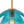Chandelierias-Sculptural Gradient Tinted Glass Globe Single Pendant-Pendants-Teal Blue-