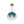 Chandelierias-Sculptural Gradient Tinted Glass Globe Single Pendant-Pendants-Teal Blue-