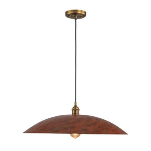 Chandelierias - Single Light Brick Flat Oversized Dome Pendant - Pendant - Brick Red - 