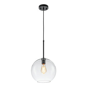 Chandelierias - Single - Light Sculptural Glass Globe Pendant - Pendant - Black - 