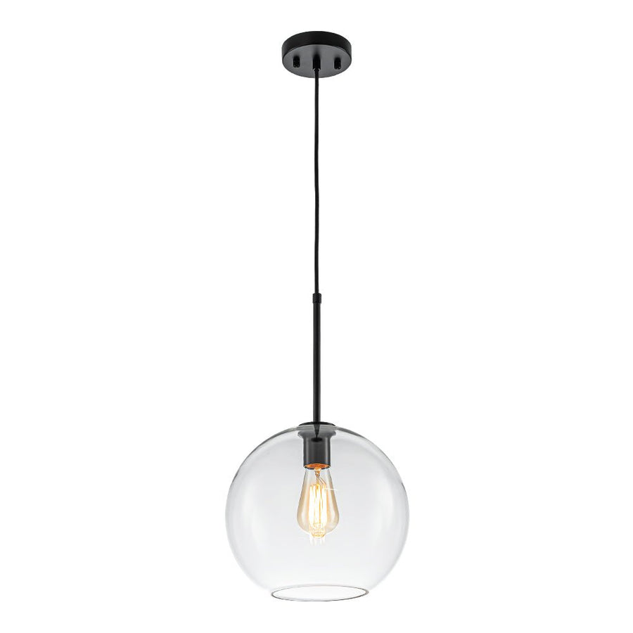 Chandelierias - Single - Light Sculptural Glass Globe Pendant - Pendant - Black - 