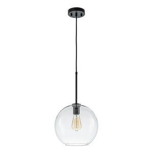 Chandelierias - Single - Light Sculptural Glass Globe Pendant - Pendant - Black - 