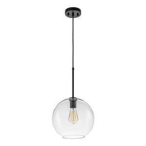 Chandelierias - Single - Light Sculptural Glass Globe Pendant - Pendant - Black - 