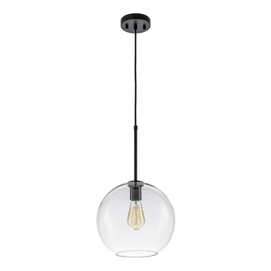 Chandelierias - Single - Light Sculptural Glass Globe Pendant - Pendant - Black - 