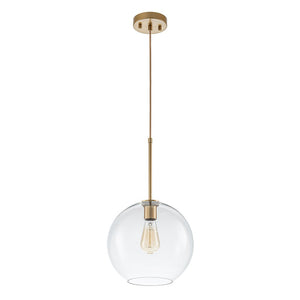 Chandelierias - Single - Light Sculptural Glass Globe Pendant - Pendant - Brass - 