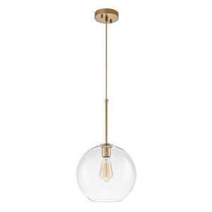 Chandelierias - Single - Light Sculptural Glass Globe Pendant - Pendant - Brass - 