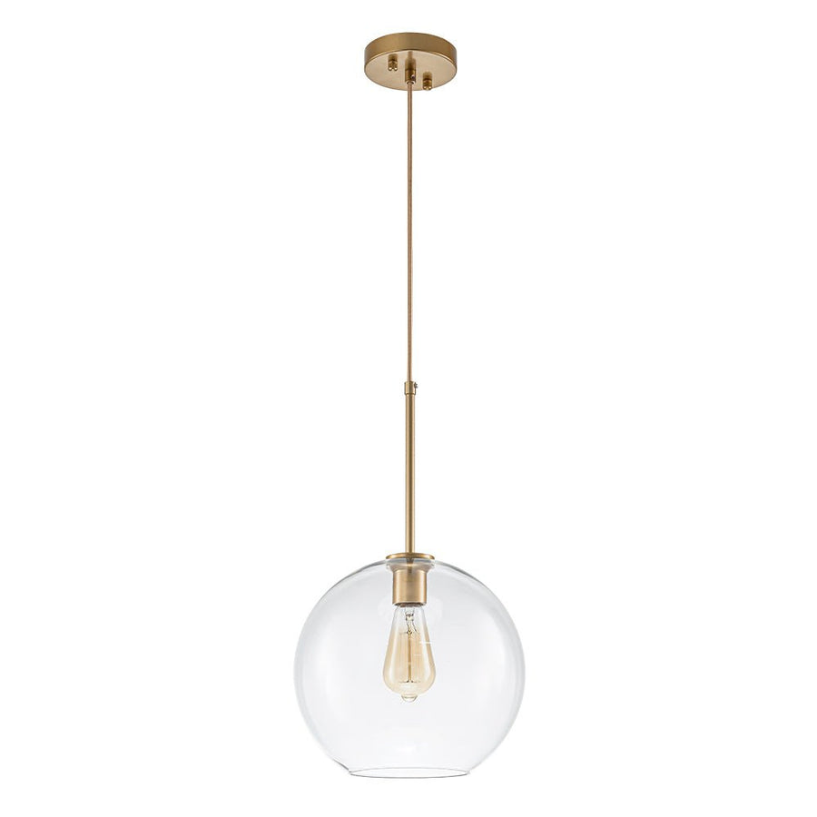 Chandelierias - Single - Light Sculptural Glass Globe Pendant - Pendant - Brass - 