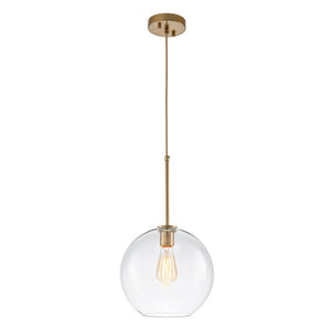 Chandelierias - Single - Light Sculptural Glass Globe Pendant - Pendant - Brass - 