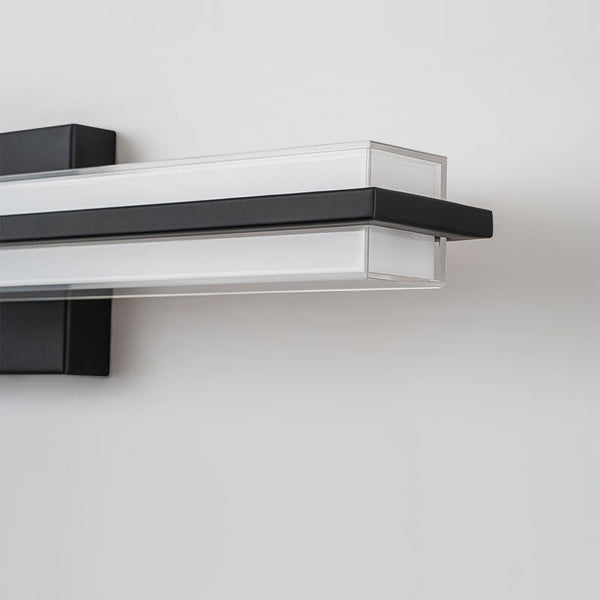 Chandelierias - Sleek Modern Cuboid Bar Linear Dimmable LED Vanity Light - Wall Light - Black - 