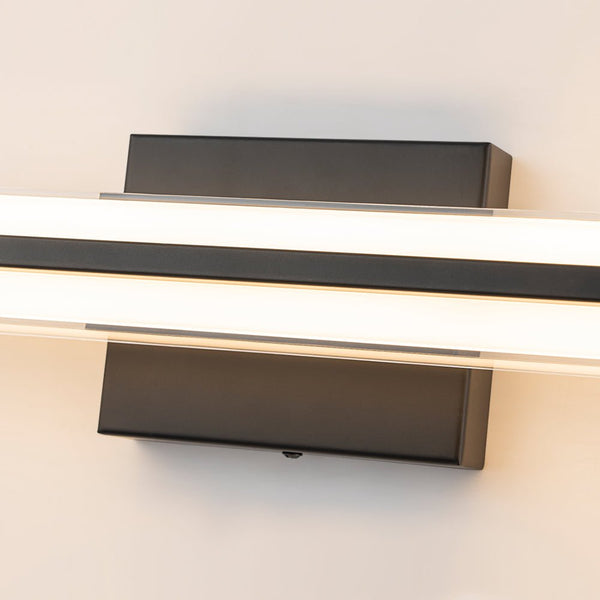 Chandelierias - Sleek Modern Cuboid Bar Linear Dimmable LED Vanity Light - Wall Light - Black - 