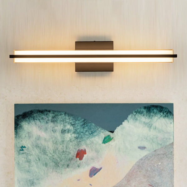 Chandelierias - Sleek Modern Cuboid Bar Linear Dimmable LED Vanity Light - Wall Light - Black - 