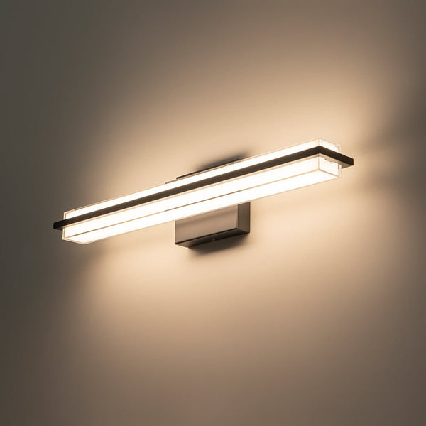 Chandelierias - Sleek Modern Cuboid Bar Linear Dimmable LED Vanity Light - Wall Light - Black - 