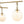 Chandelierias - Sleek Modern Linear 3 - Light Milk Glass Drape Chandelier - Chandeliers - Brass - 