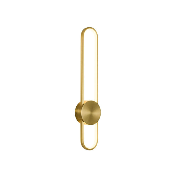 Chandelierias-Sleek Modern Oblong Dimmable LED Wall Sconce-Wall Light-Brass-