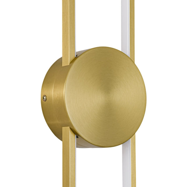 Chandelierias-Sleek Modern Oblong Dimmable LED Wall Sconce-Wall Light-Brass-